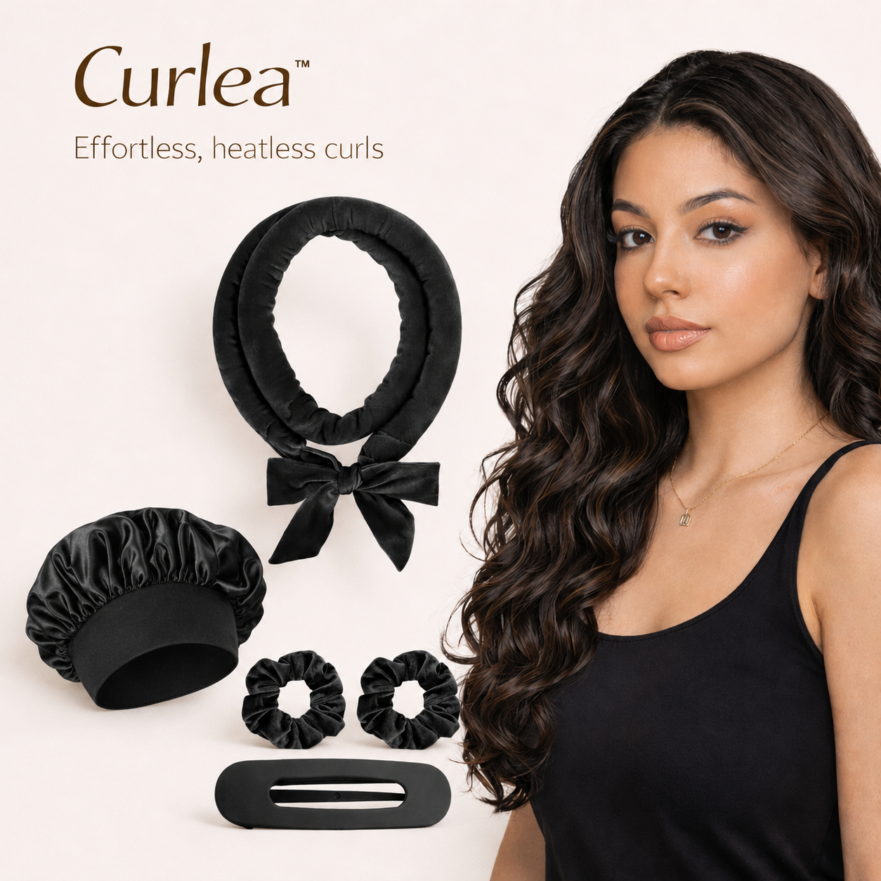 Curléa™ 3-in-1 Heatless Curl Set
